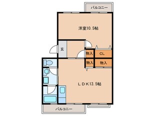 メゾン酒井Bの物件間取画像